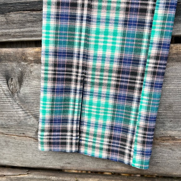 Urban Outfitters Ankle Slit Plaid High Waisted Skinny Pants Women’s Size 6 - Picture 2 of 4
